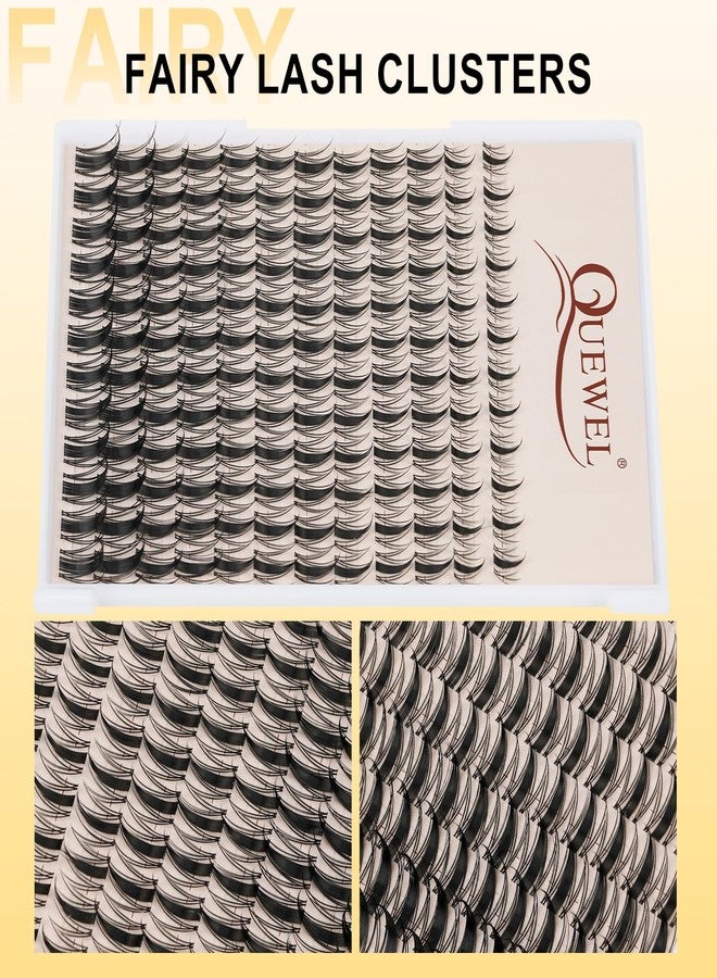 QUEWEL Fairy-Lash-Clusters Kit Cute Style, 144pcs Manga-Lash-Clusters Kit Mix10-18mm Wispy Natural Invisible Band Eyelash Clusters Kit for DIY Cluster Eyelash Extensions(Fairy 4 Set) - Image 3